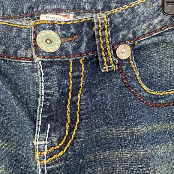 True Religion Jeans Womens Size 29 Vintage Thick Stitching Made In USA Low Rise - Picture 5 of 13